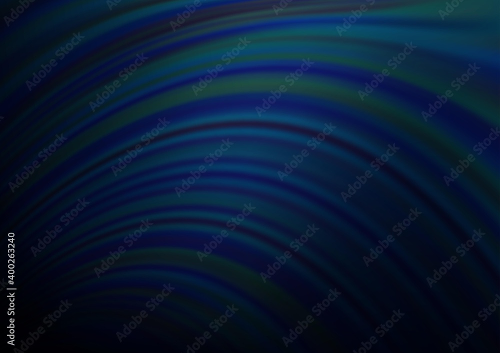 Dark BLUE vector pattern with curved circles.