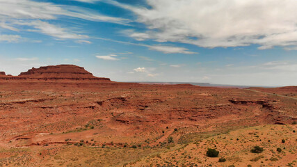 Poster - Aerial panoramic view of amazing Monument Valley in summser season, drone viewpoint