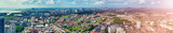 Fototapeta Miasto - MALACCA, MALAYSIA - DECEMBER 29, 2019: Aerial view of city skyline on a beautiful sunny day, panoramic view