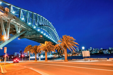 Sticker - Night lights of Sydney Harbour Bridge, Australia