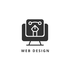 web design icon vector illustration. web design icon glyph design.