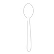 Spoon silhouette line drawing, vector illustration