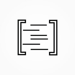 Wall Mural - line coding icon