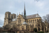 Fototapeta Paryż - notre dame cathedral in paris france