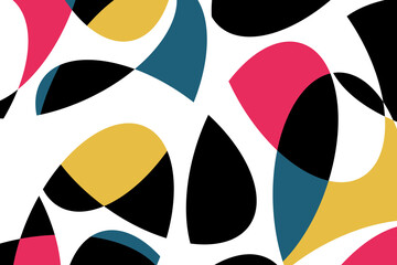 Wall Mural - abstract background pattern made with colorful circular geometric shapes. modern, playful, trendy an