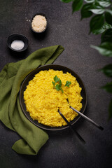 Wall Mural - Traditional Italian risotto with saffron