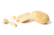 nut peanut shell  on white isolated with clipping path