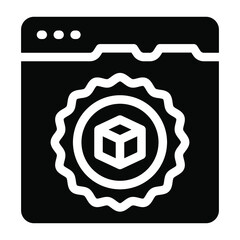 Wall Mural - 
Editable solid design of quality badge icon
