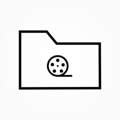 Sticker - movie folder icon