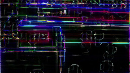 Wall Mural - 4k animate creative design abstract digital background, science and technology concept. abstract dig