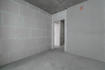 new apartment in a new building without finishing