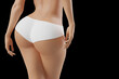 © PixlMakr - Woman showing perfect buttocks in white panties