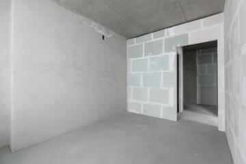 new apartment in a new building without finishing