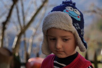 Georgian boy in a hat