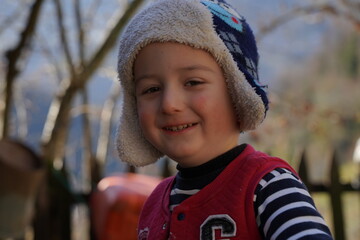 Georgian boy in a hat