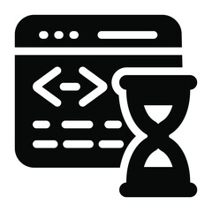 editable modern design of coding time concept icon