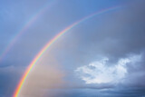 Fototapeta Tęcza - Real rainbow in a cloudscape