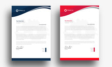 Letterhead Template In Abstract Style Design