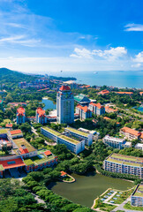 Wall Mural - Aerial view of Siming Campus, Xiamen University, Fujian Province, China