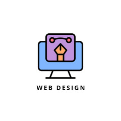 web design icon vector illustration. web design icon lineal color design.