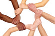 © koszivu - Hands teamwork on isolated
