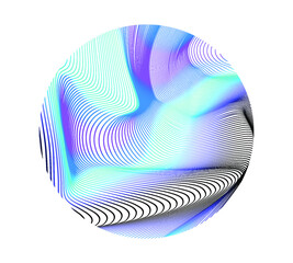 Wall Mural - colorful neon modern background. abstract glitched texture with gradient vibrant bright wavy lines.
