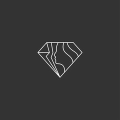 Poster - Diamond Woman logo  Abstract Logo Design Vector Template