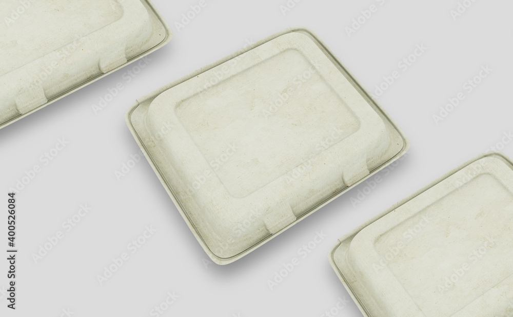 Lunch Box Mockup Design 3d rendering Stock Illustration | Adobe Stock