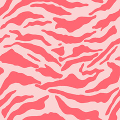 Canvas Print - seamless pattern with pink ribbon