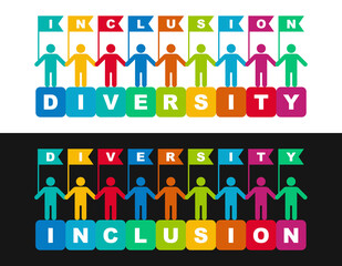 Wall Mural - Inclusion and diversity infographic vector set