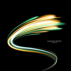 Wall Mural - abstract vector neons wave. bright sparkling background.
