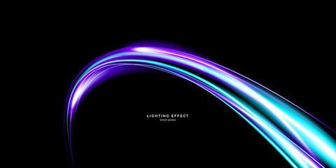 Wall Mural - abstract vector neons wave. bright sparkling background.