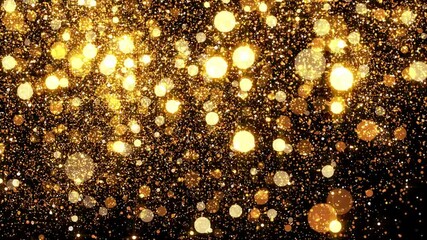 Wall Mural - beautiful festive background of golden confetti. can be used to create a background for new years or
