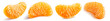 © Victoria - Set of four peeled tangerine slices without membrane on white background with clipping path