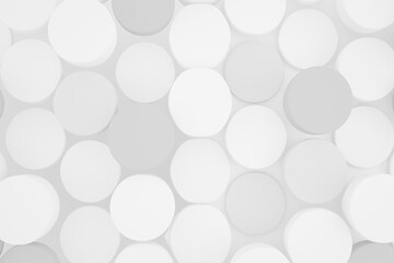 Geometrical shapes background. Black and white minimalist tech wall. Abstract 3D backdrop.