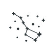 Constellation Ursa Major Big Dipper Great Bear solid icon.   concept of astronomy can be used for web and mobile simple sign logo.  Vector illustration design on white background. EPS 10       