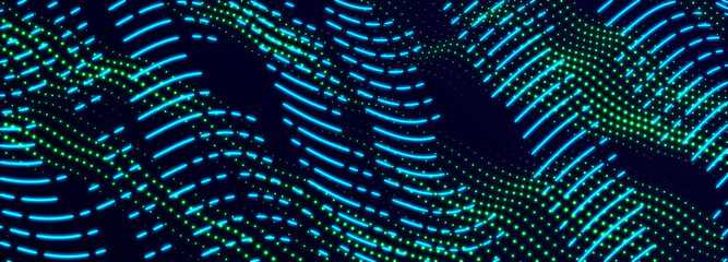 Wall Mural - big data visualization. data technology illustration. science background. technological 3d landscape