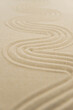 © strigana - Zen sand garden meditation stone background with copy space. Stones and lines drawing in sand for relaxation. Concept of harmony, balance and meditation, spa, massage, relax. Set Sail Champagne color