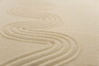 © strigana - Zen sand garden meditation stone background with copy space. Stones and lines drawing in sand for relaxation. Concept of harmony, balance and meditation, spa, massage, relax. Set Sail Champagne color