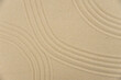© strigana - Zen sand garden meditation stone background with copy space. Stones and lines drawing in sand for relaxation. Concept of harmony, balance and meditation, spa, massage, relax. Set Sail Champagne color