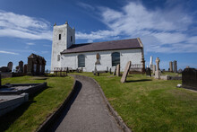 Ballintoy Parish Church And Graveyard On North Coast Northern Ireland