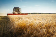 © Aleksandr Rybalko - Combine harvester harvests ripe wheat. Concept of a rich harvest. Agriculture image