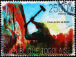 The fall of Berlin wall on stamp of Togo