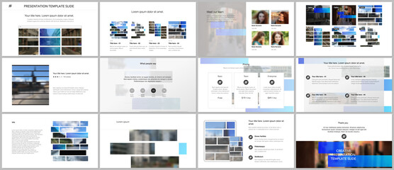 Canvas Print - Vector templates for website design, presentations, portfolio. Templates for presentation slides, flyer, leaflet, brochure cover. Corporate business identity style for any purposes. Business template.