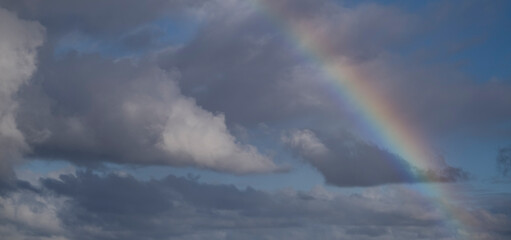 Wall Mural - clouds with raimbow in the sky