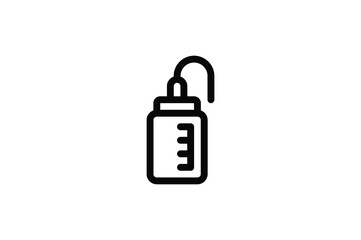 Sticker - Pet Shop Outline Icon - Milk Bottle