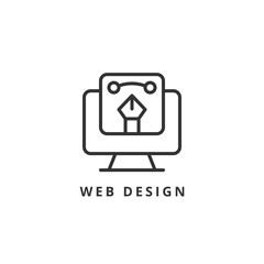 web design icon vector illustration. web design icon outline design.