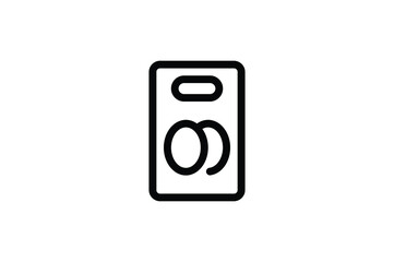 Sticker - Supermarket Outline Icon - Snack