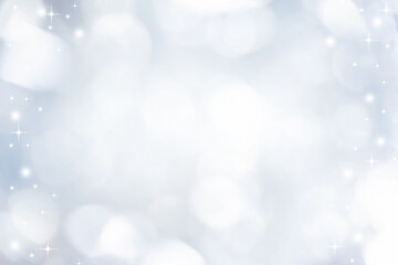 Wall Mural - abstract blur white and silver color background with star glittering light for show,promote and adve