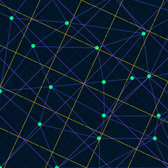Wall Mural - An abstract mesh network grid background image.
